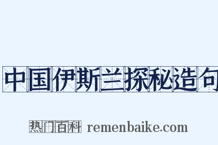 中国伊斯兰探秘造句是什么意思的图片